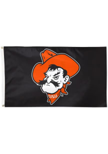 Oklahoma State Cowboys Pistol Pete Secondary 3x5 Black Silk Screen Grommet Flag