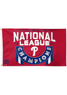 Philadelphia Phillies 2022 NLCS Champs Celebration 3x5 Silk Screen Grommet Flag - Red