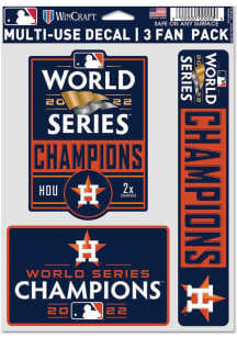 Houston Astros 2022 World Series Champions 3pk Auto Decal - Navy Blue
