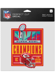 Kansas City Chiefs 2022 Super Bowl Champs  8x8 Auto Decal - Red