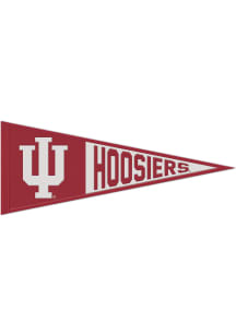Red Indiana Hoosiers 13x32 Primary Logo Pennant