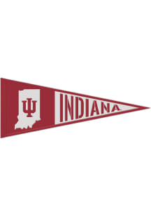 Red Indiana Hoosiers 13x32 Retro Logo Pennant