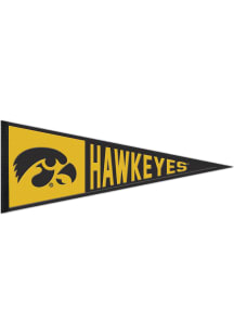 Yellow Iowa Hawkeyes 13x32 Primary Logo Pennant