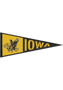 Yellow Iowa Hawkeyes 13x32 Retro Logo Pennant