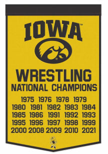 Yellow Iowa Hawkeyes 24x38 Banner