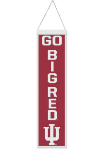 Red Indiana Hoosiers 8x32 Slogan Banner