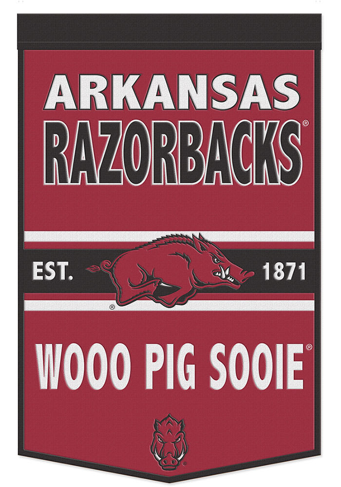 Arkansas Razorbacks Words Arkansas Razorbacks Red 24x38 Slogan Banner - 57111710