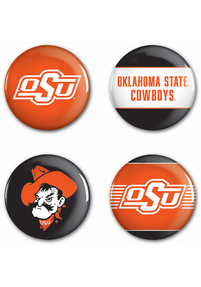 Oklahoma State Cowboys 4pk Button