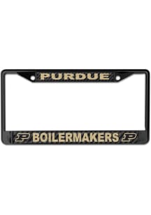 Purdue Boilermakers Black  Black License Frame