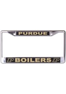 Purdue Boilermakers Black  Chrome License Frame
