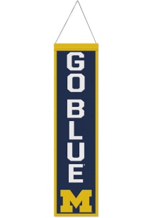 Navy Blue Michigan Wolverines 8x32 Evolution Banner