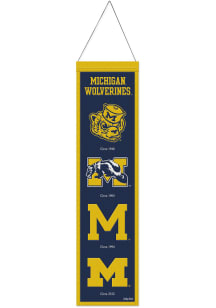 Navy Blue Michigan Wolverines 8x32 Evolution Banner