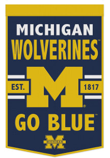 Navy Blue Michigan Wolverines 24x38 Slogan Banner