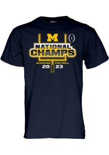 Michigan Wolverines Navy Blue 2023 National Champions Short Sleeve T Shirt