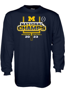 Michigan Wolverines Navy Blue 2023 National Champions Long Sleeve T Shirt