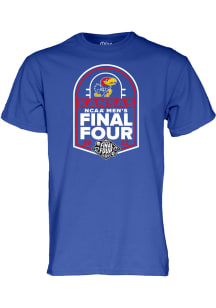 Kansas Jayhawks Blue 2022 Final Four Logo Short Sleeve T Shirt
