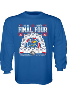 Kansas Jayhawks Youth Blue 2022 Final Four Jerseys Long Sleeve T-Shirt