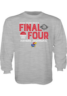 Kansas Jayhawks Youth Grey 2022 Final Four Alumni Long Sleeve T-Shirt