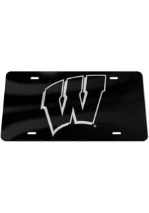 Wisconsin Badgers Black  blackout License Plate