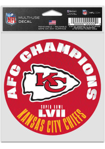 Kansas City Chiefs 2022 Conf Champs 3.5x5 Auto Decal - Red