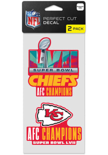 Kansas City Chiefs 2022 Conf Champs 2pk Auto Decal - Red