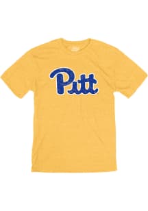 Pitt Panthers Gold Team Name Short Sleeve Fashion T Shirt