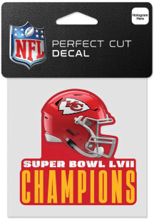 Kansas City Chiefs 2022 Super Bowl Champs 4x4 Auto Decal - Red
