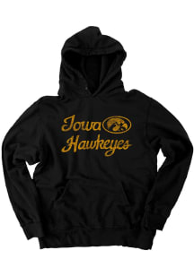 Iowa Hawkeyes Mens Black Script Team Fashion Hood