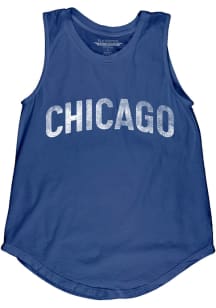 Chicago Womens Blue Lennon Wordmark Tank Top