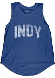 Indianapolis Womens Blue Lennon Wordmark Tank Top