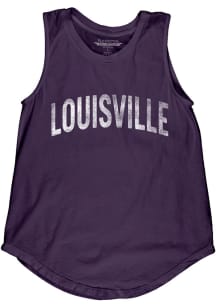 Louisville Womens Purple Lennon Wordmark Tank Top