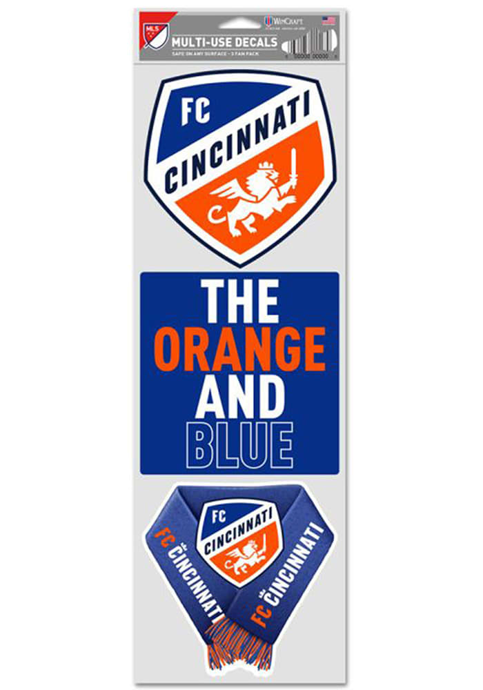 FC Cincinnati 3pk Fan Auto Decal - Blue