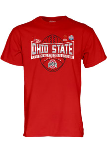 Ohio State Buckeyes Red 2022 College Football Playoff Bound Short Sleeve T Shirt