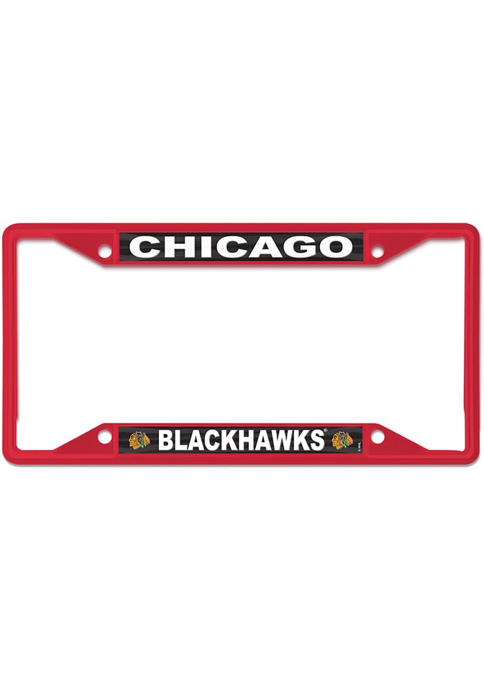 Chicago Blackhawks License Frame Chicago Blackhawks Color Metal