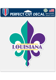 Louisiana 8 inch X 8 inch Auto Decal - Purple