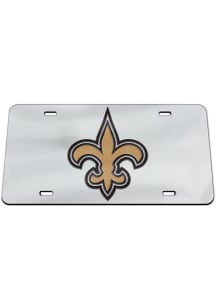 New Orleans Saints Silver Acrylic Car Accessory License Plate