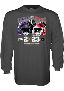 TCU Horned Frogs Charcoal 2022 National Championship Bound Long Sleeve T Shirt