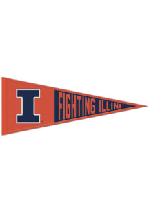 Orange Illinois Fighting Illini 8x32 Pennant