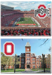 Red  Ohio State Buckeyes Stadium 2x3 Magnet