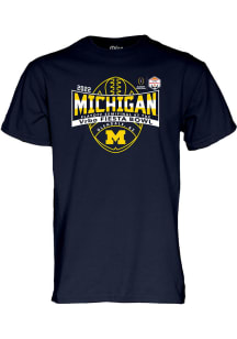 Michigan Wolverines Navy Blue 2022 College Football Playoff Bound Short Sleeve T Shirt