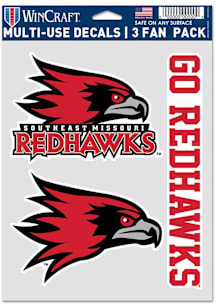Southeast Missouri State Redhawks 3pk Fan Auto Decal - Red