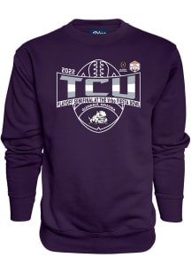 TCU Horned Frogs Mens Purple 2022 College Football Playoff Bound Long Sleeve Crew Sweatshirt
