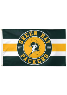 Green Bay Packers Deluxe Green Silk Screen Grommet Flag