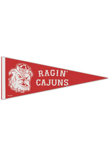 Louisiana Ragin' Cajuns Throwback 12x30 Ragin Cajuns Pennant - Red