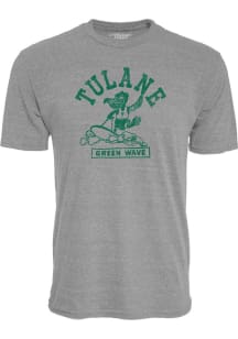 Tulane Green Wave Grey TRIBLEND Short Sleeve T Shirt