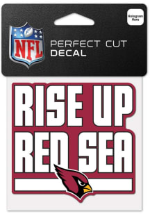 Arizona Cardinals 4x4 Slogan Auto Decal - Red