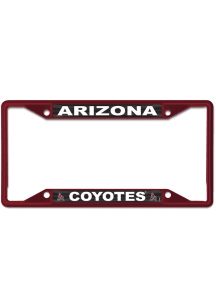 Arizona Coyotes Colored Chrome License Frame