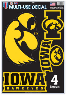 Iowa Hawkeyes 11x17 Auto Decal - Black