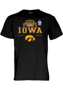 Iowa Hawkeyes Black Music City Bowl Bound Short Sleeve T Shirt