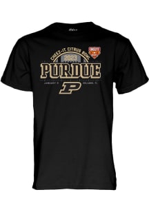 Purdue Boilermakers Black Citrus Bowl Bound Short Sleeve T Shirt